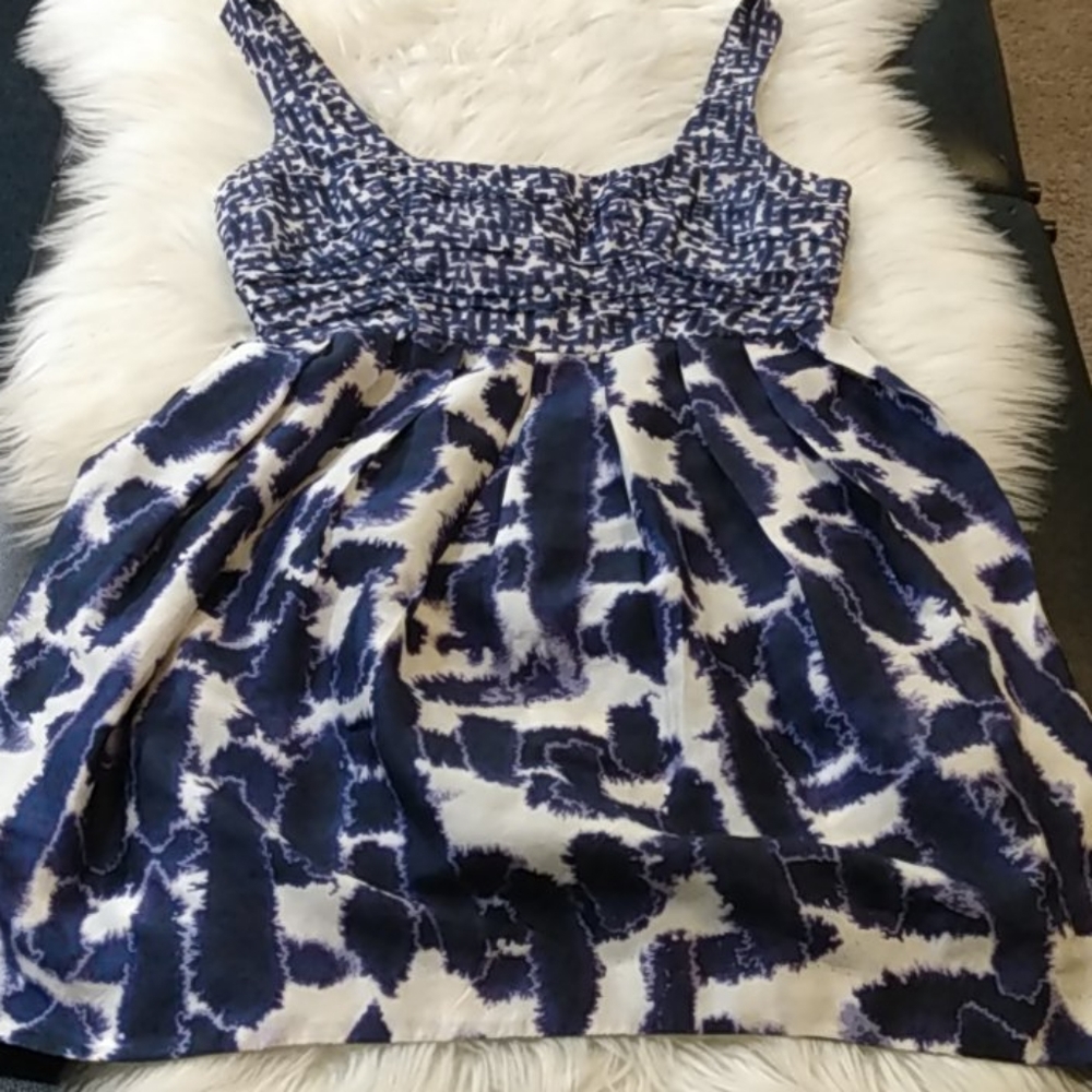 BB DAKOTA Anthropologie blue and white sun dress